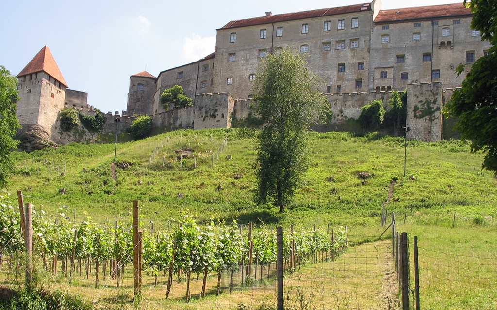 Außenanischt der Burg in Burghausen an der Alz