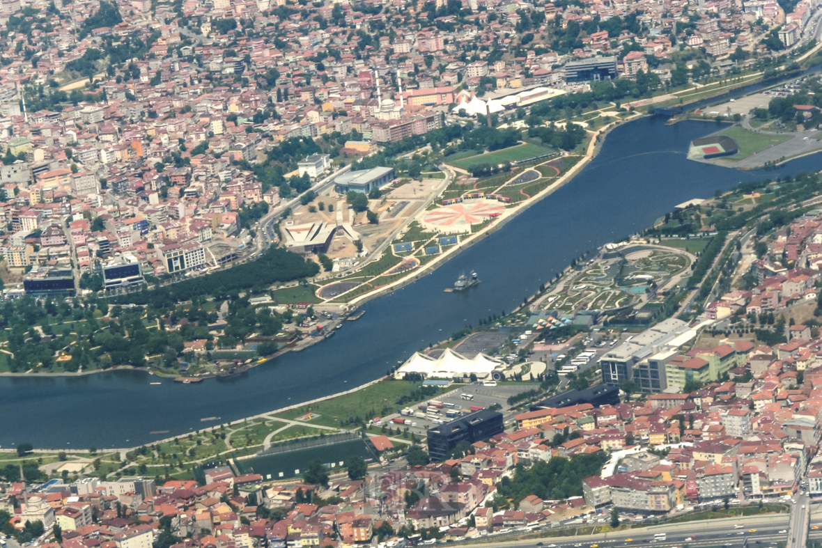 Anflug auf Istanbul