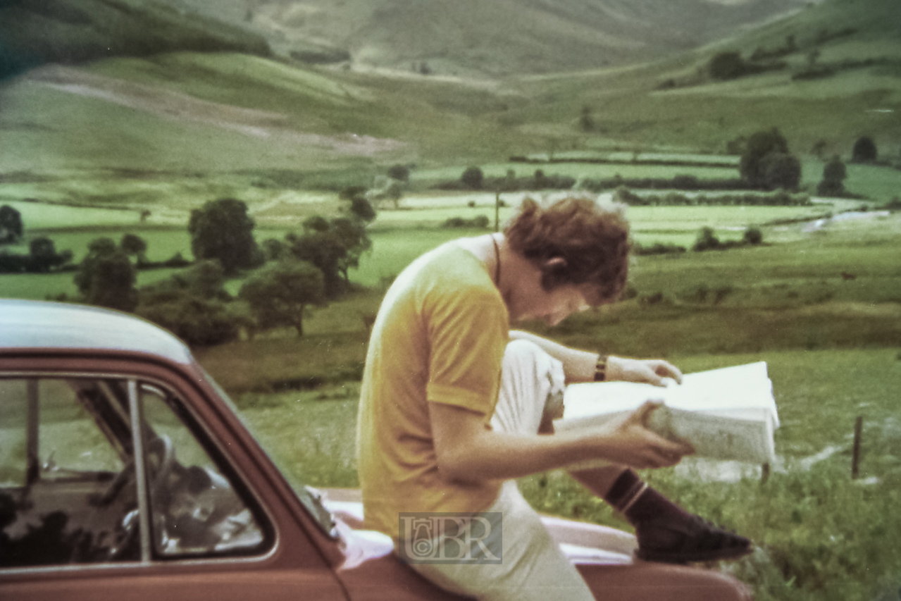 Mit Fiat 850 in Wales - 1972