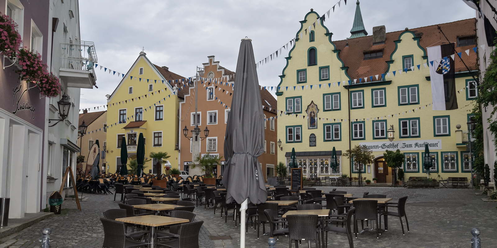 Im Innenstadtbereich von Abensberg