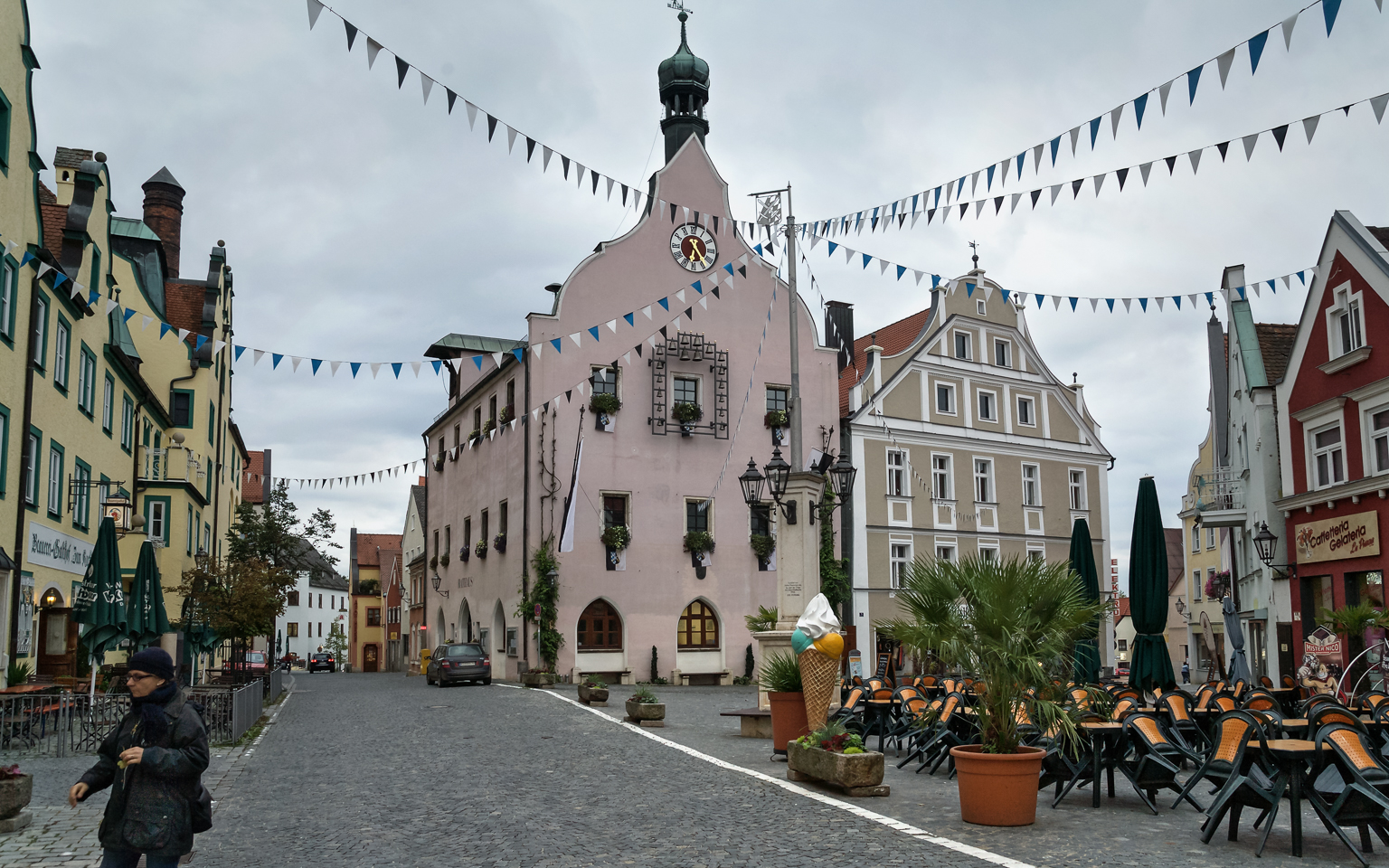 Im Innenstadtbereich von Abensberg