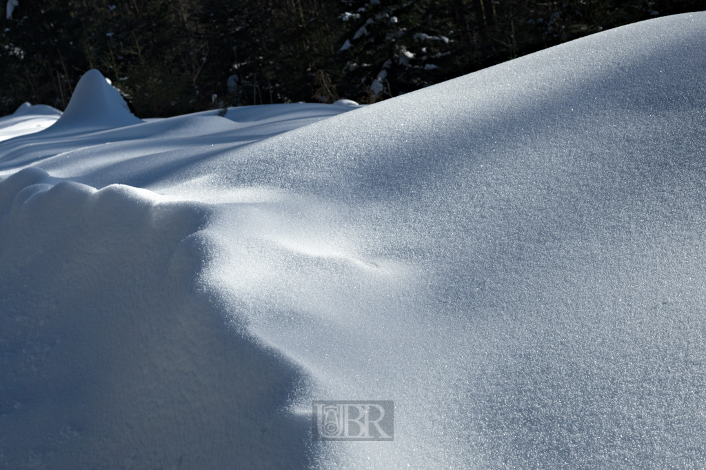 Verschneite Wälder und BÄche