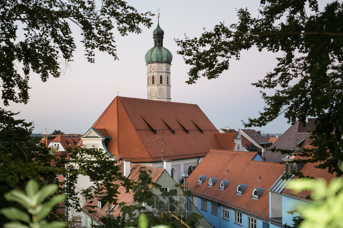 Kirche St. Jakob vom Schlossberg aus gesehen