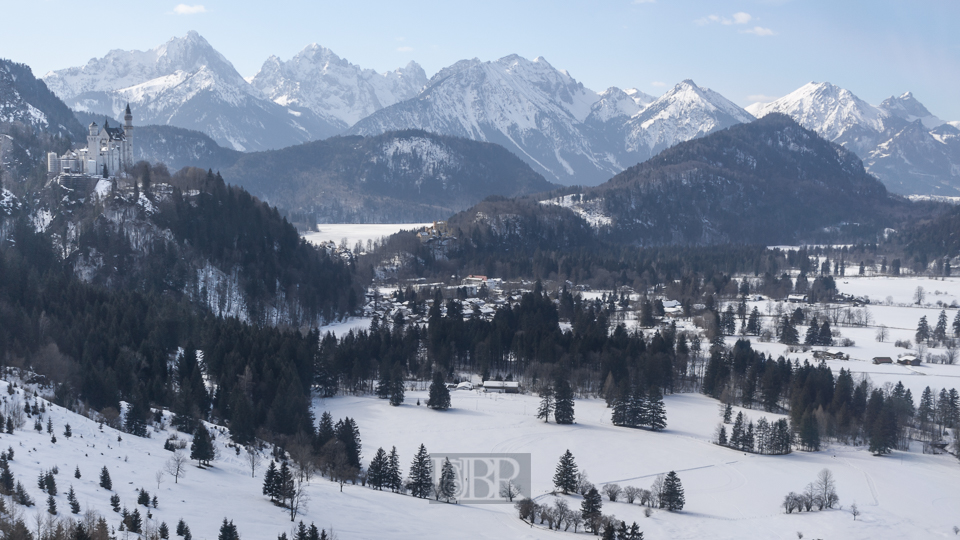 Aus der Seilbahn sieht man Schloss Neuschwanstein