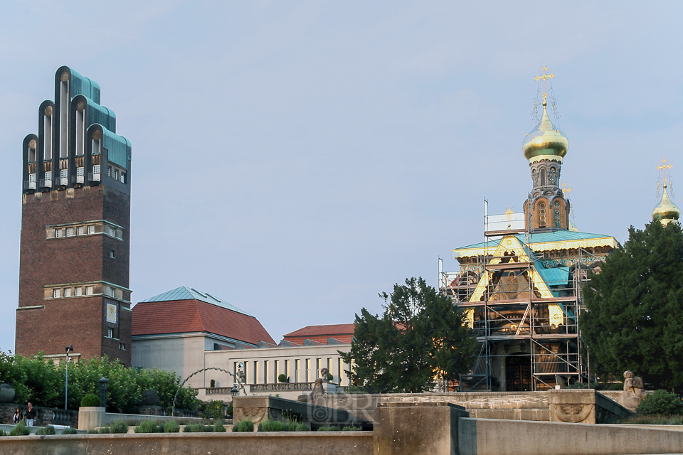 Mathildenhöhe - Hochzeitsturm und Orthodoxe Kirche