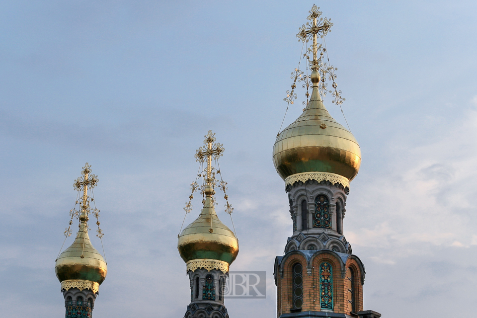 Türme der Russisch-Orthodoxen Kirche auf der Mathildenhöhe