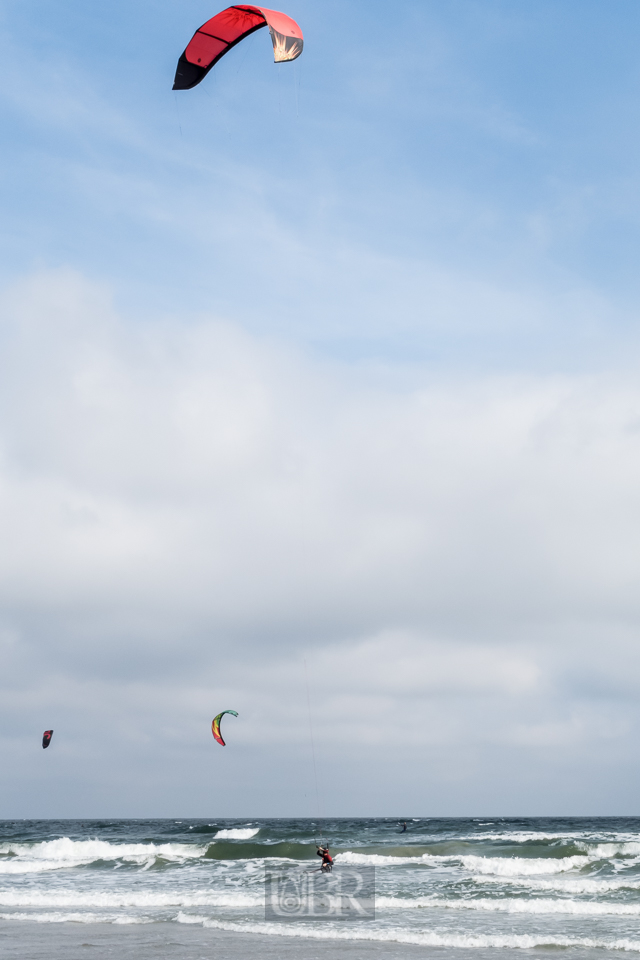 Am dritten Tag kam Wind auf - zur Freude der Kite-Surfer