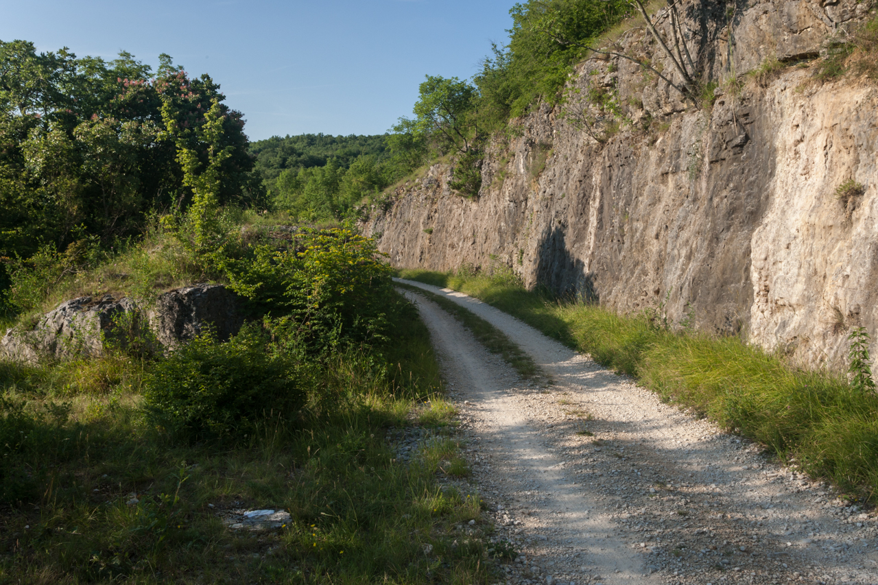 Der Radwanderweg 'Parenzana' - teilweise auf ehemaligem Bahngleis