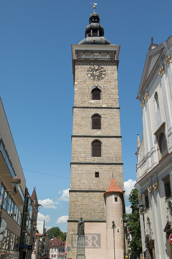 Der "Schwarze Turm" in Budweis - nach 220 Stufen hat man Blick auf die Stadt