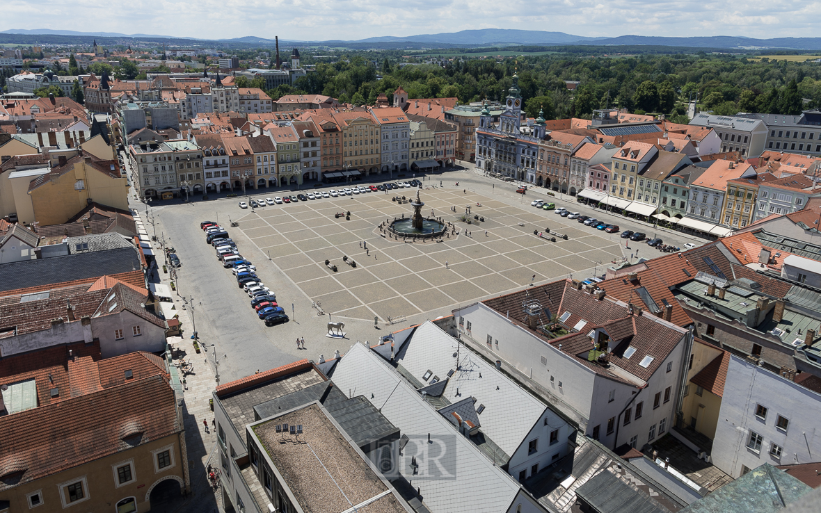 Ceske Budejovice (Budweis) - vom 'Schwarzen Turm' aus gesehen