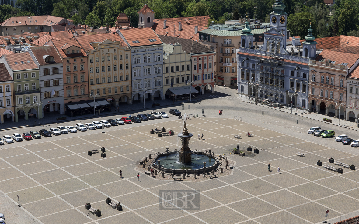 Ceske Budejovice (Budweis) - vom 'Schwarzen Turm' aus gesehen