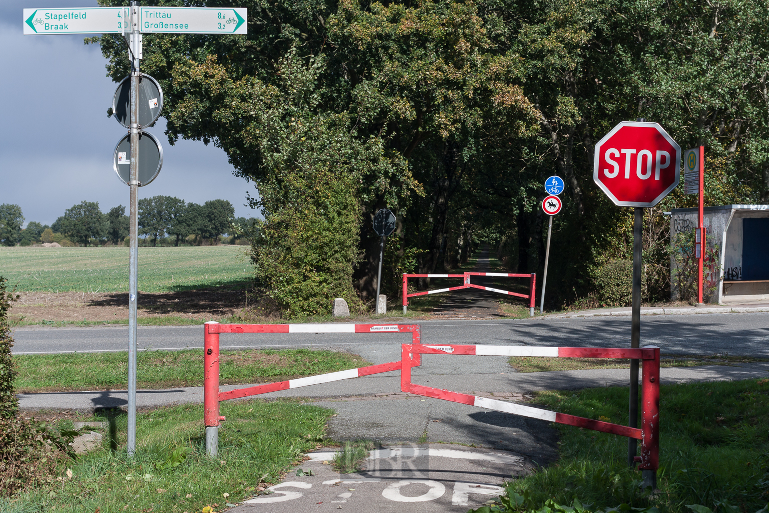 Letzte Teilstrecke auf ehmaligem Bahndamm südlich von Bad Oldesloe