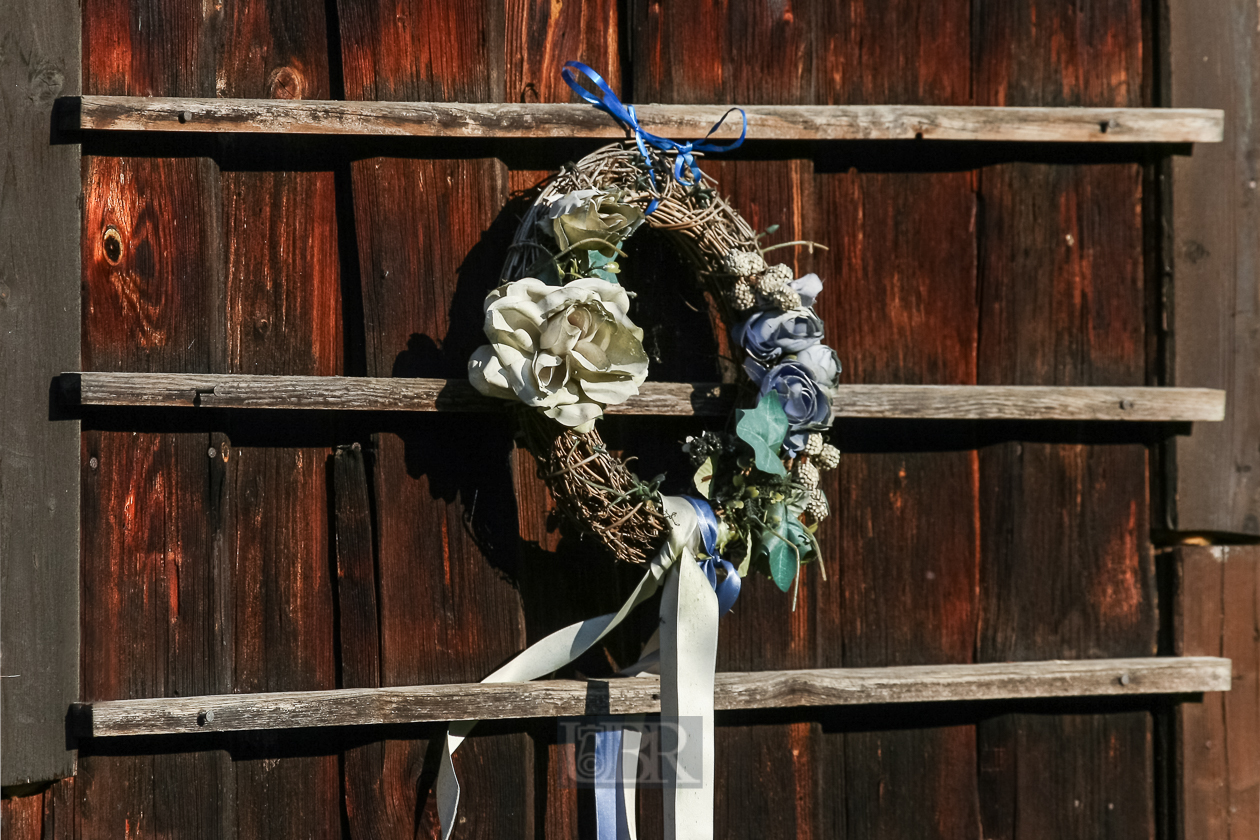 Nachbar's Kranzschmuck im Morgenlicht -  2015