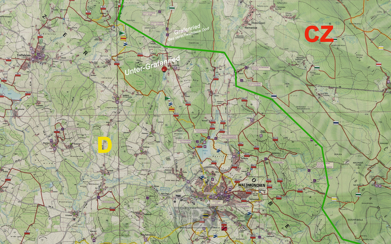 Im Grenzgebiet zwischen D und CZ bei Waldmünchen liegt das verschwundene Dorf Grafenried